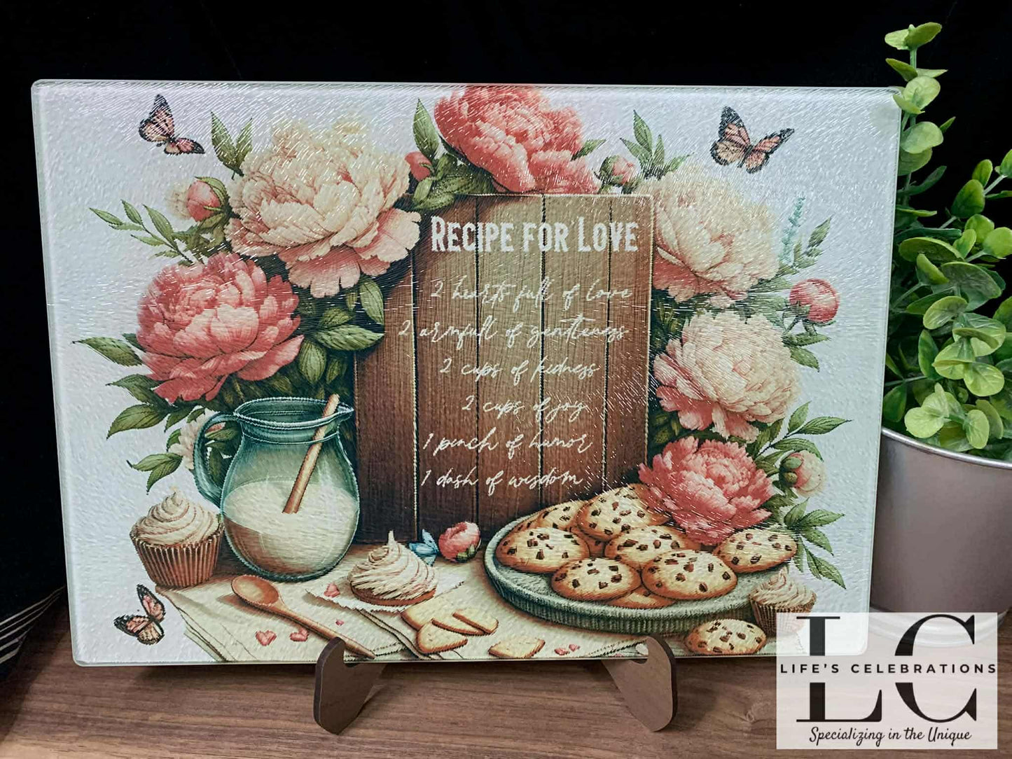 Recipe for Love - Glass Cutting Board