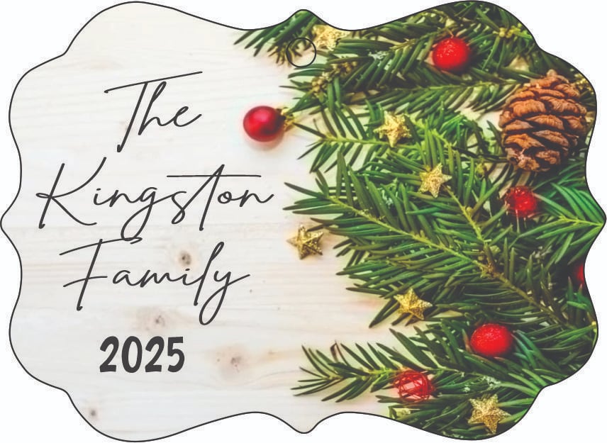 Greenery Family Ornament