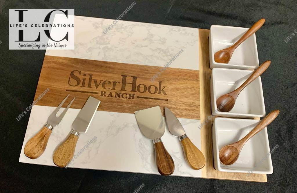 Marble Charcuterie Board Set