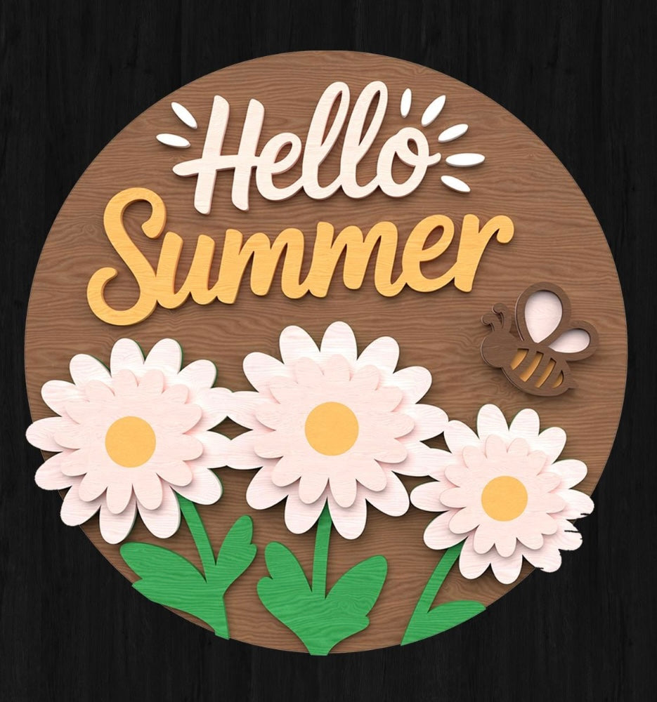 Hello Summer Floral Door Hanger - DIY KIT
