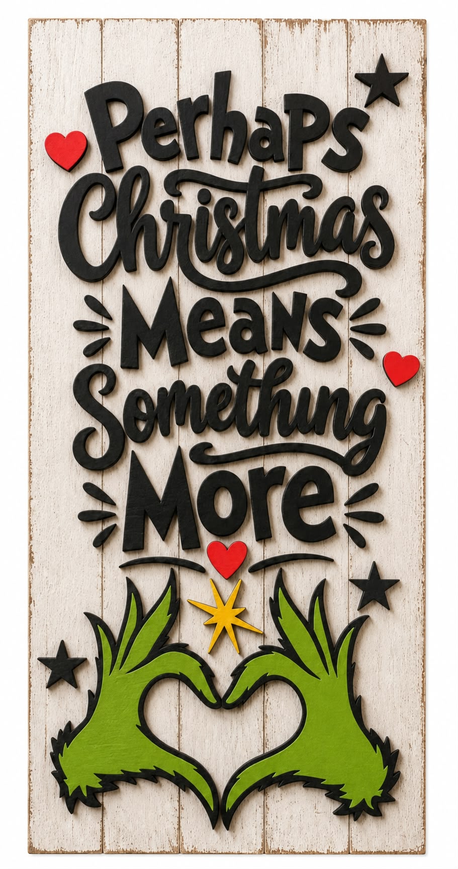 Grinch Door Hanger DIY Kit - 20”