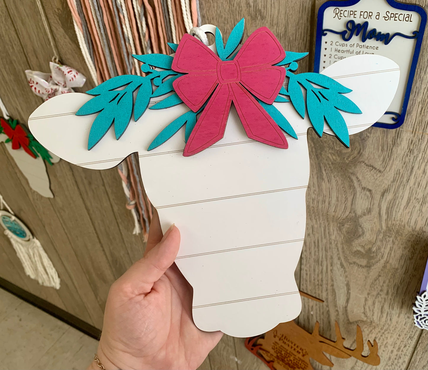 Cow Head Sign 10”