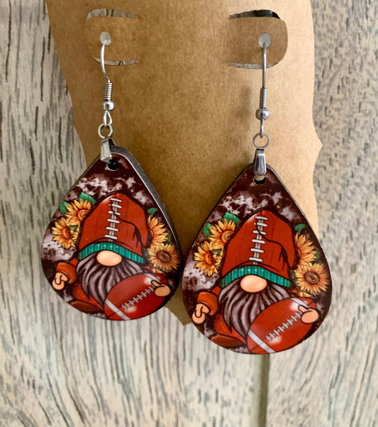 Football Gnome Earrings