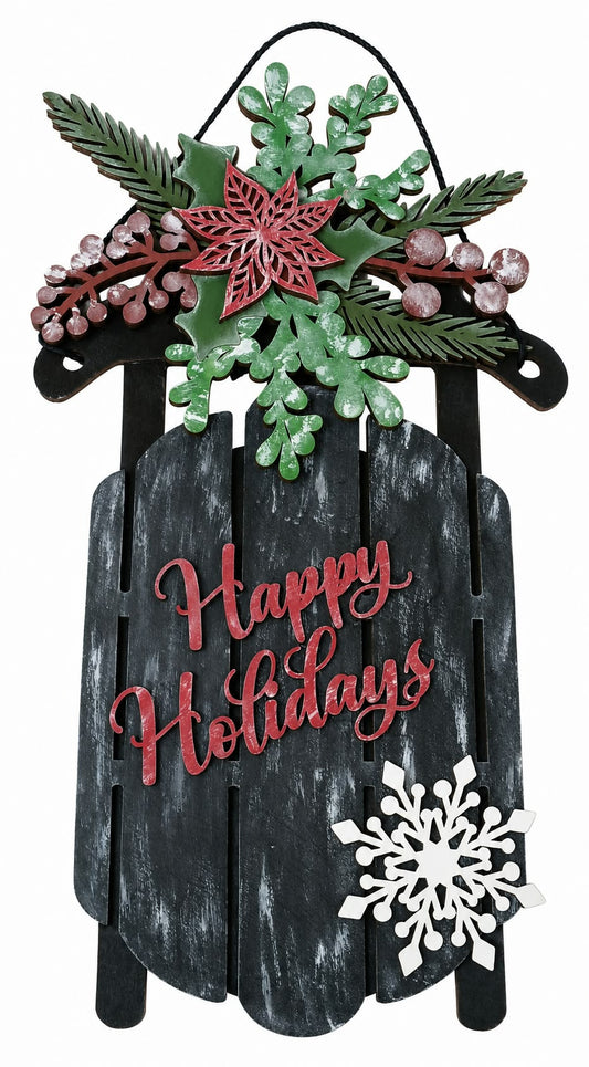 Christmas Sled Door Hanger DIY Kit - 20”