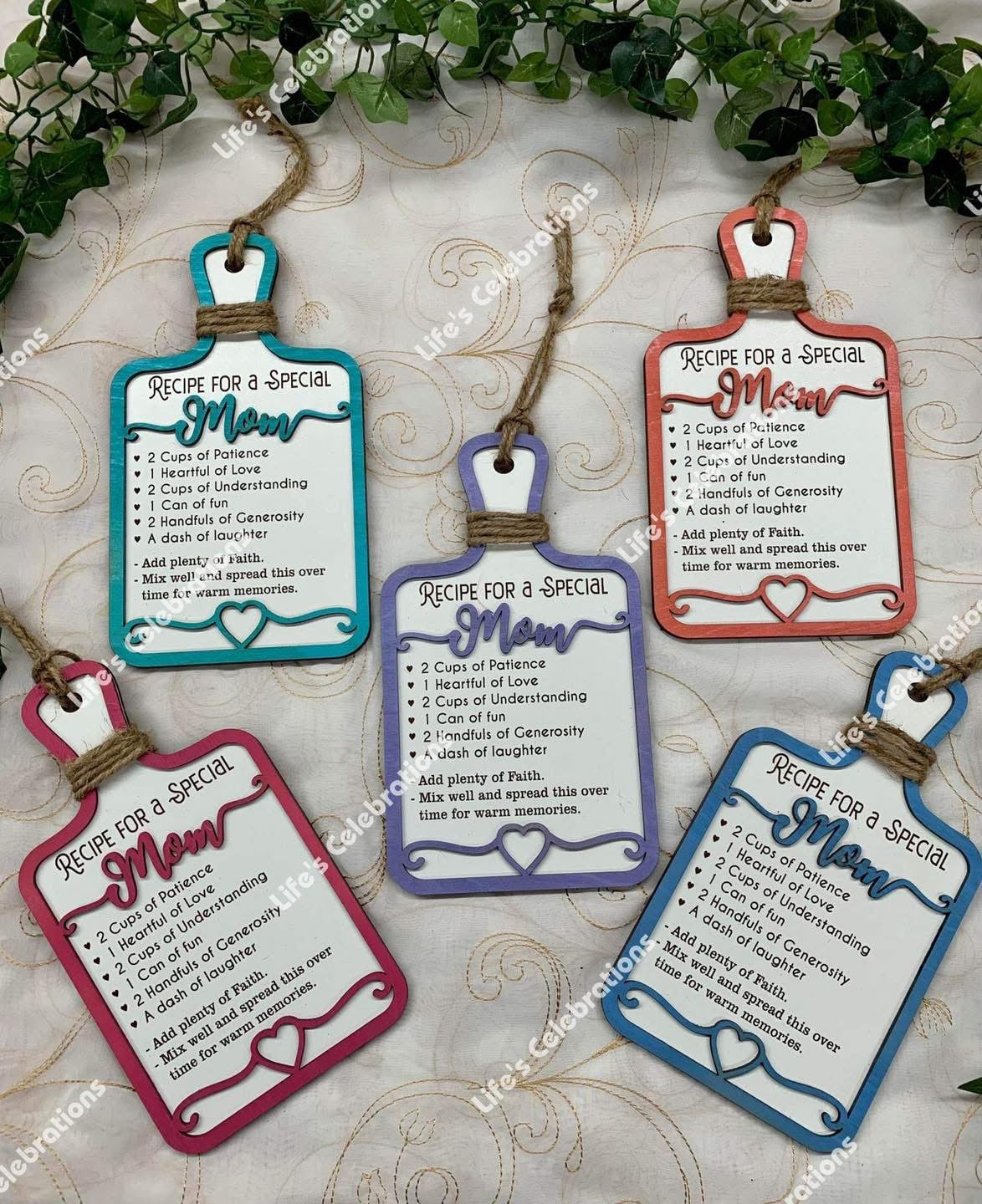 Recipe for a Special Mom/Grandma Hanging Sign
