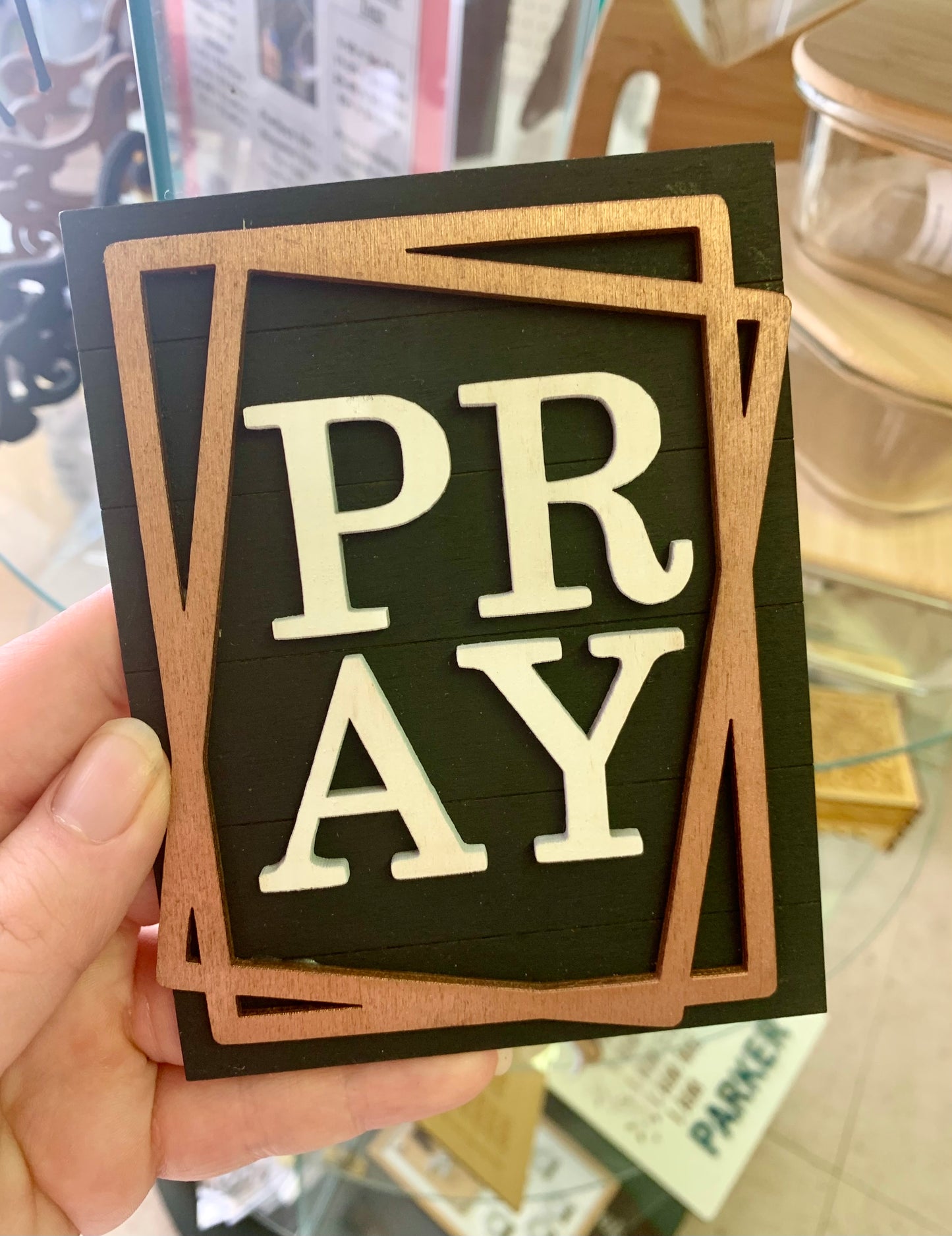 PRAY tiered shelf accessory