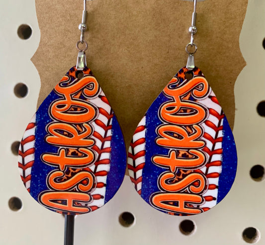 Astros Teardrop Earrings