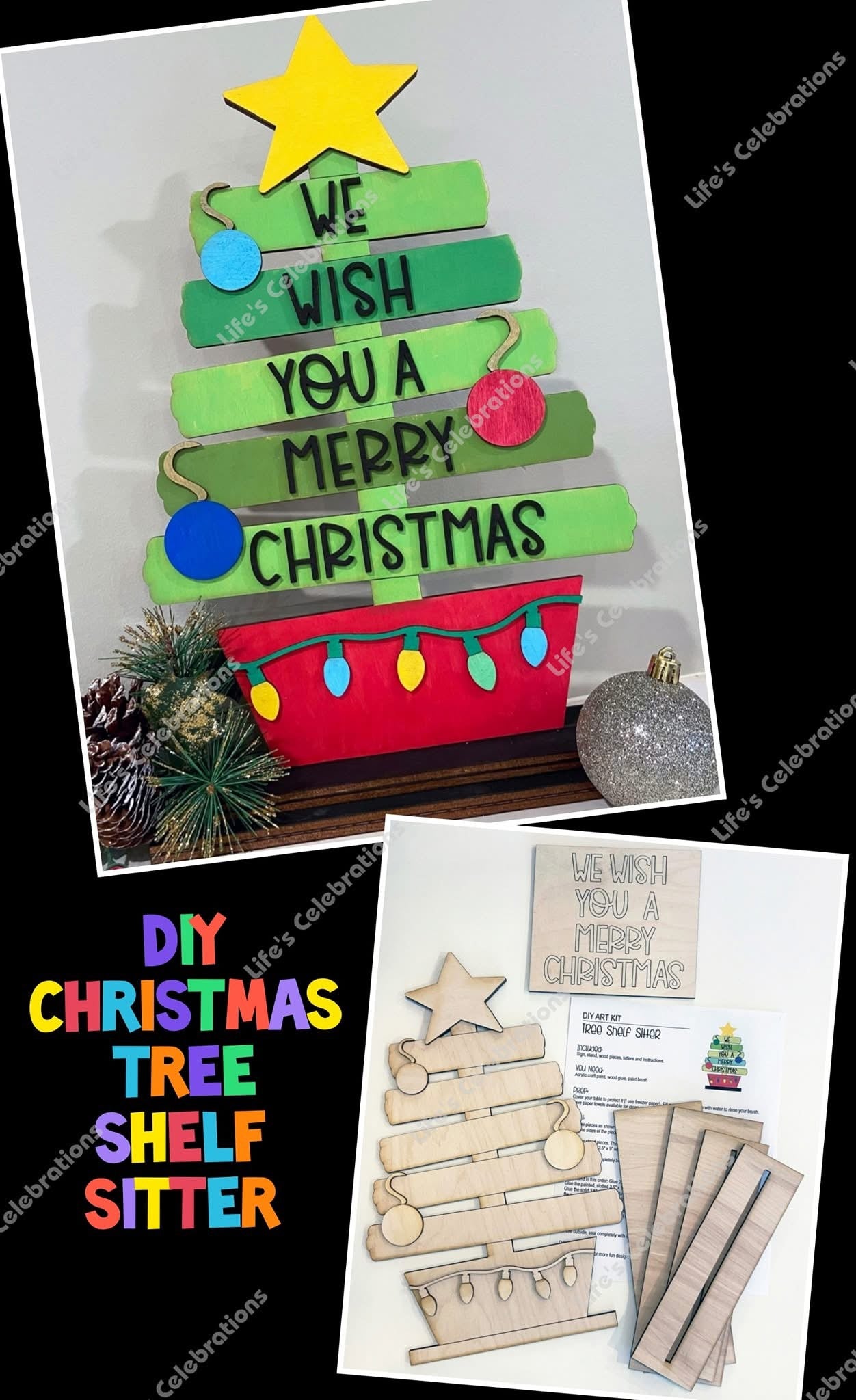 DIY - Christmas Tree Shelf Sitter