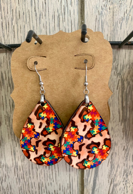 Autism Puzzle Earrings