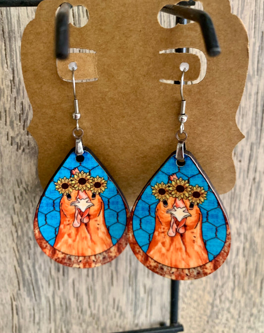 Chicken Earrings