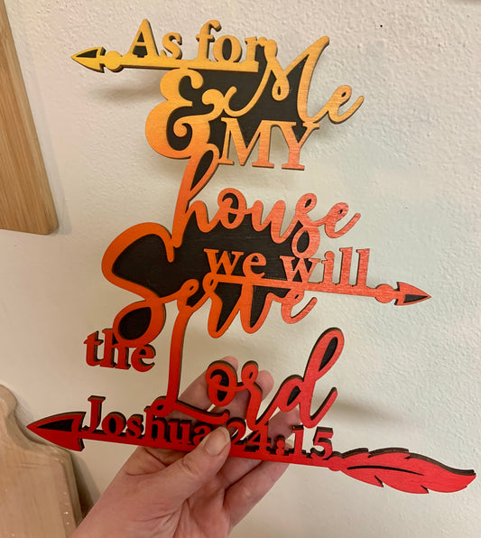 “As for me & my house” sign