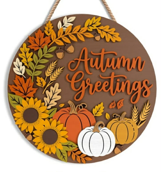 Autumn Greetings Door Hanger DIY KIT