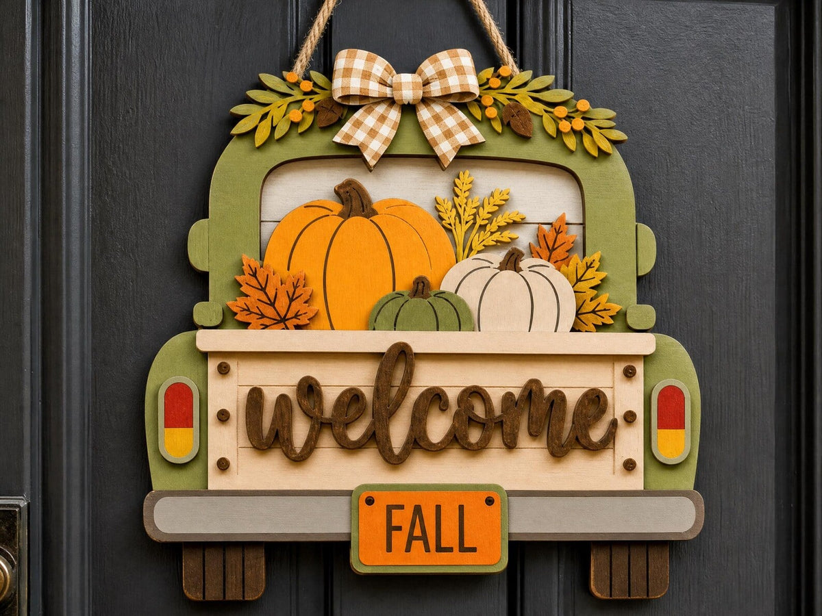 Welcome Fall Truck Door Hanger DIY KIT - 12” ONLY
