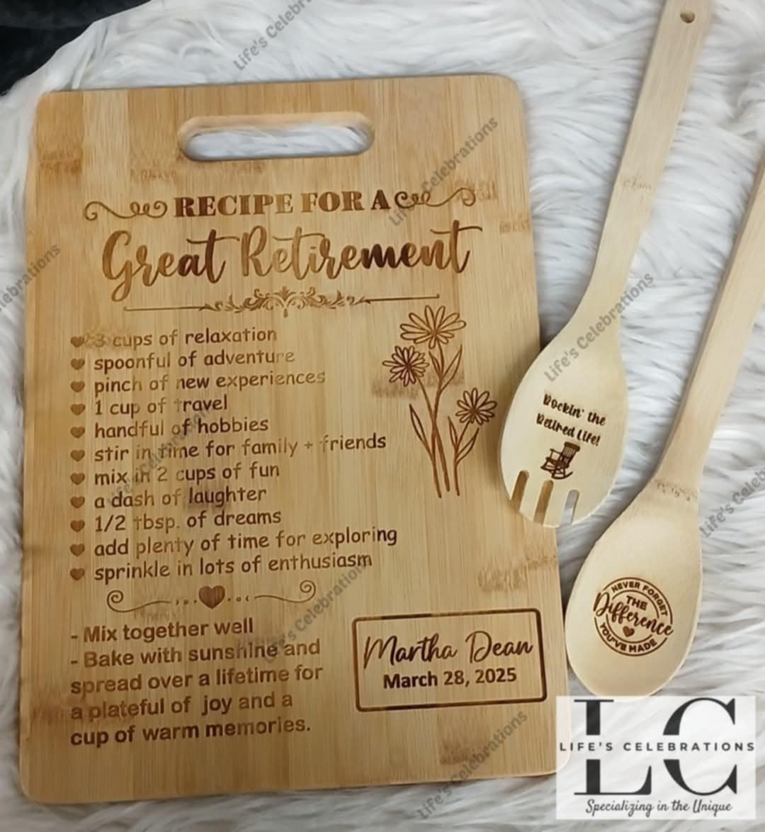 Retirement Cutting Board Gift Set