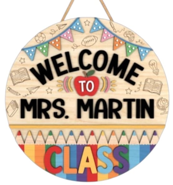 Colored Pencil Door Hanger