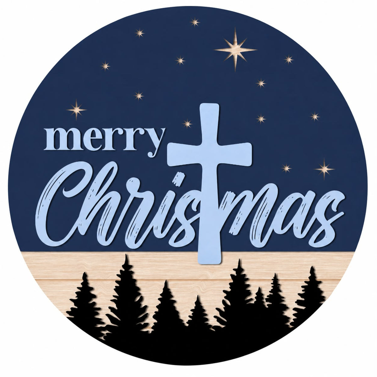 Religious Merry Christmas Door Hanger DIY Kit