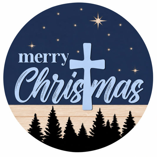 Religious Merry Christmas Door Hanger DIY Kit