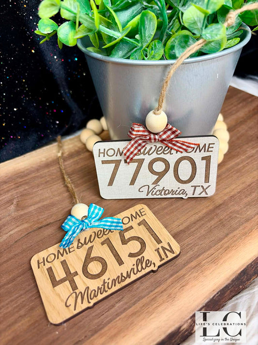 Zip code Ornament