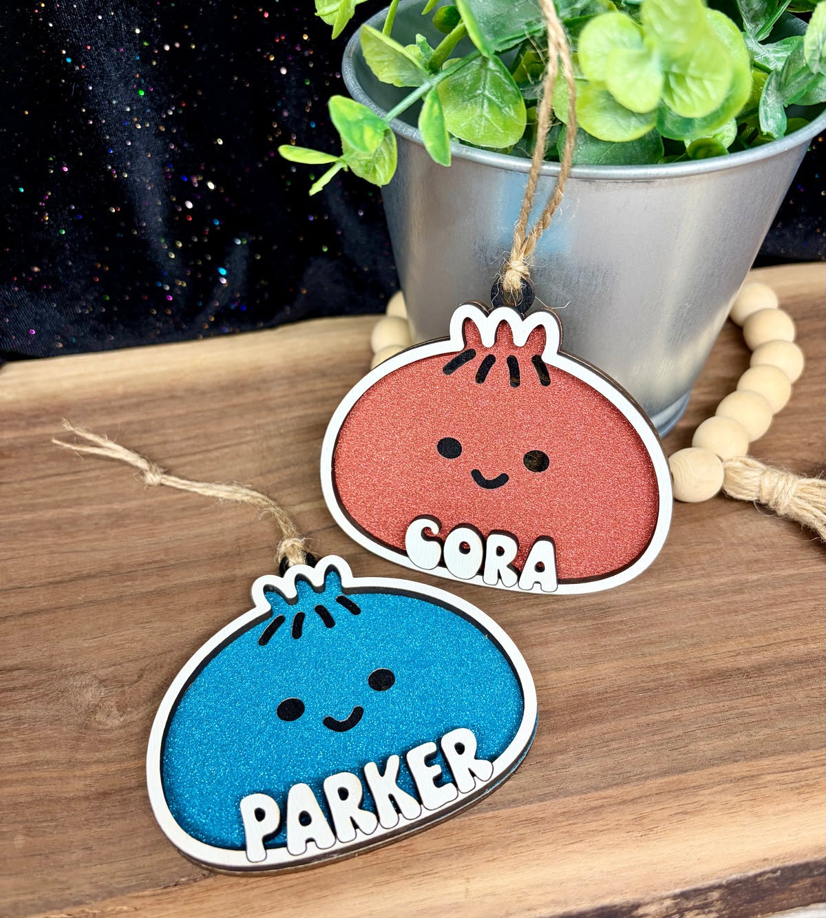 Personalized Mystery Glitter Dumpling Ornament