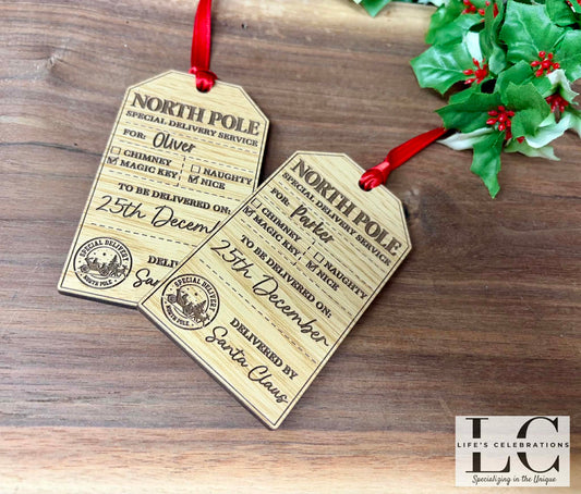 North Pole Special Delivery Tag