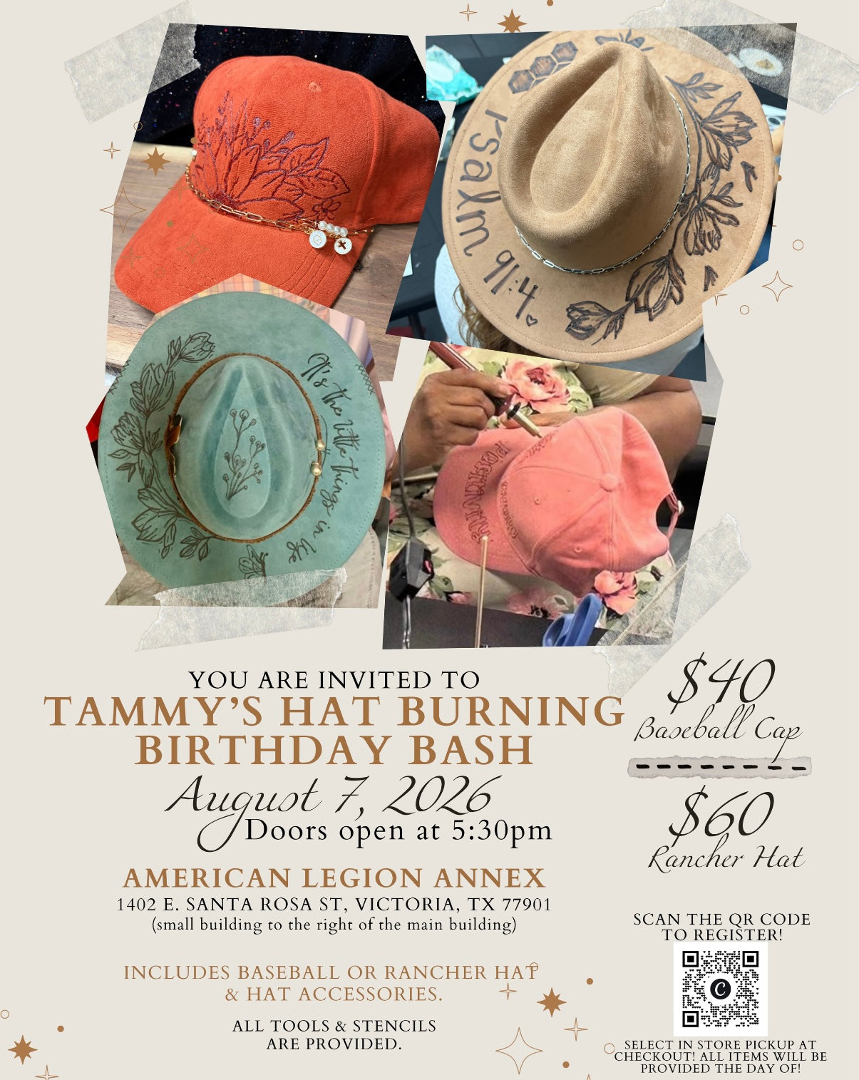 Tammy’s Hat Burning Birthday Bash!
