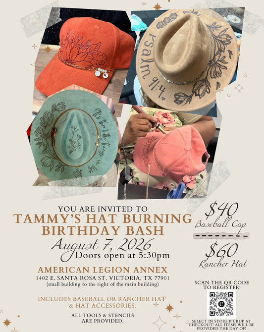 Tammy’s Hat Burning Birthday Bash!