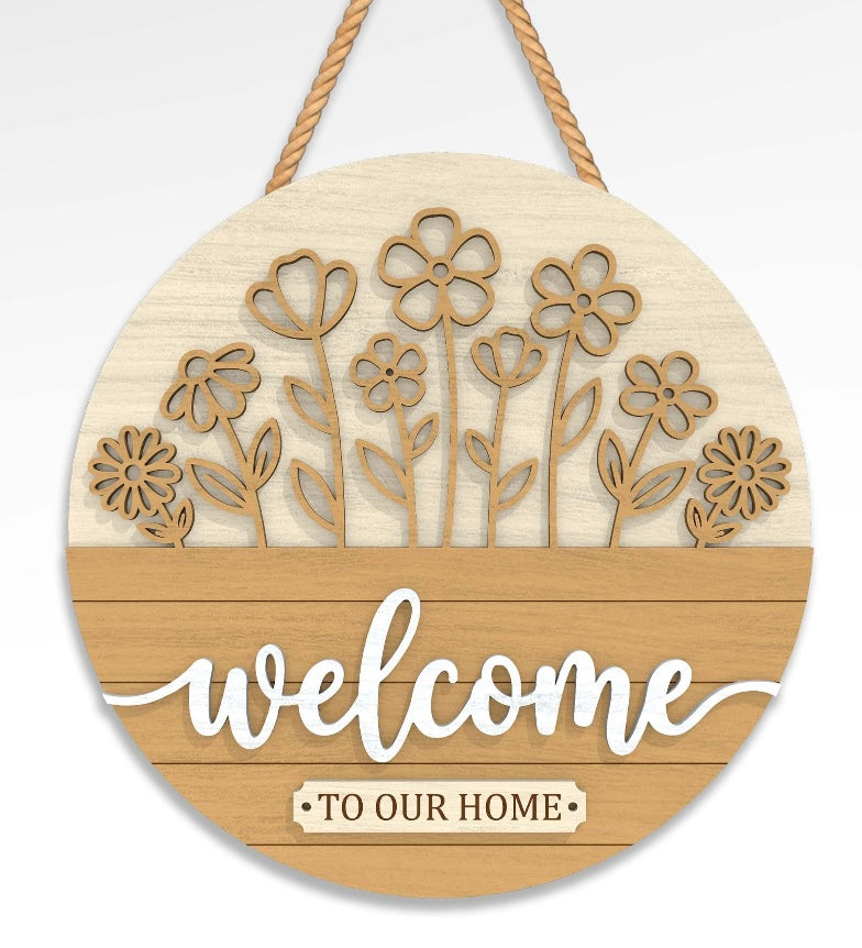 Welcome Floral Door Hanger - DIY KIT