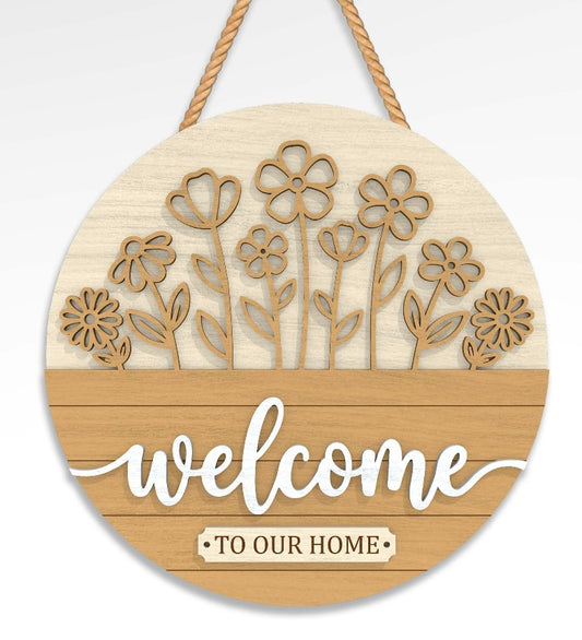 Welcome Floral Door Hanger - DIY KIT