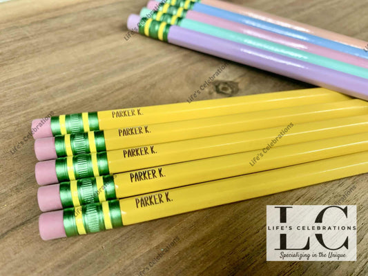 Engraved Ticonderoga Pencils (set of 5)