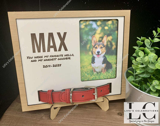 Memorial Pet Frame & Collar Holder
