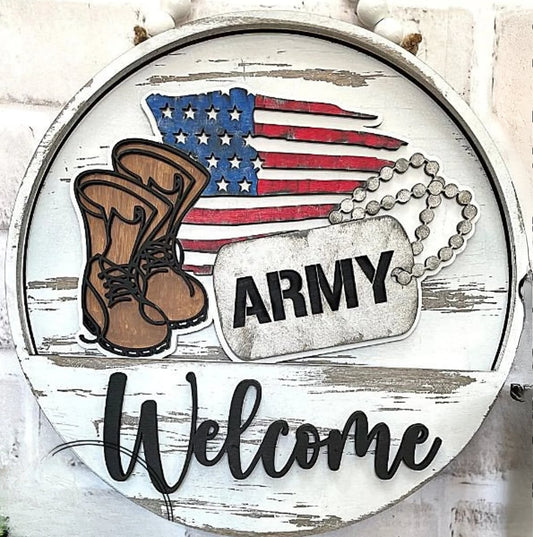 Military Welcome Door Hanger - DIY KIT