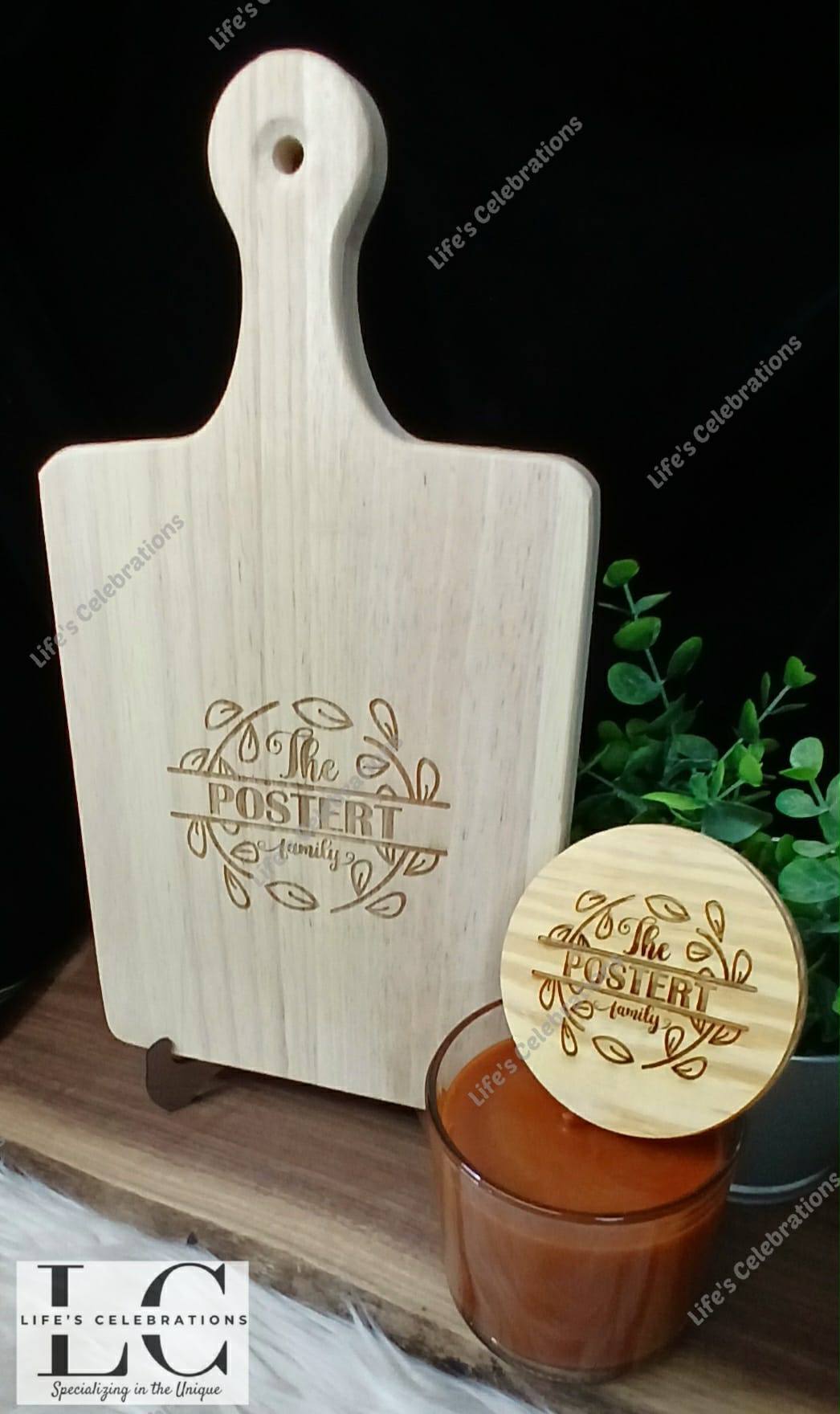 Matching Candle & Cutting Board Set
