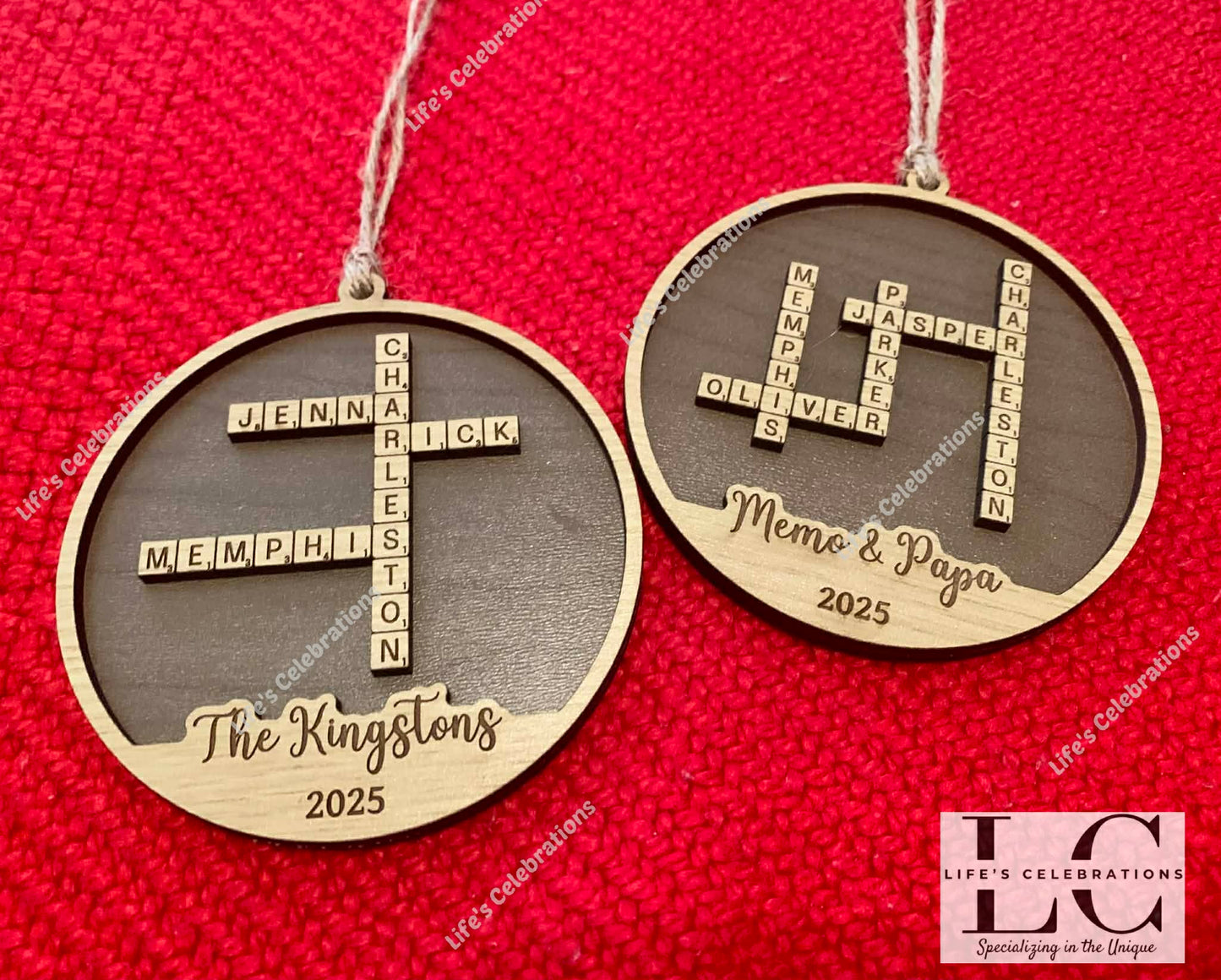 Scrabble Family Ornament