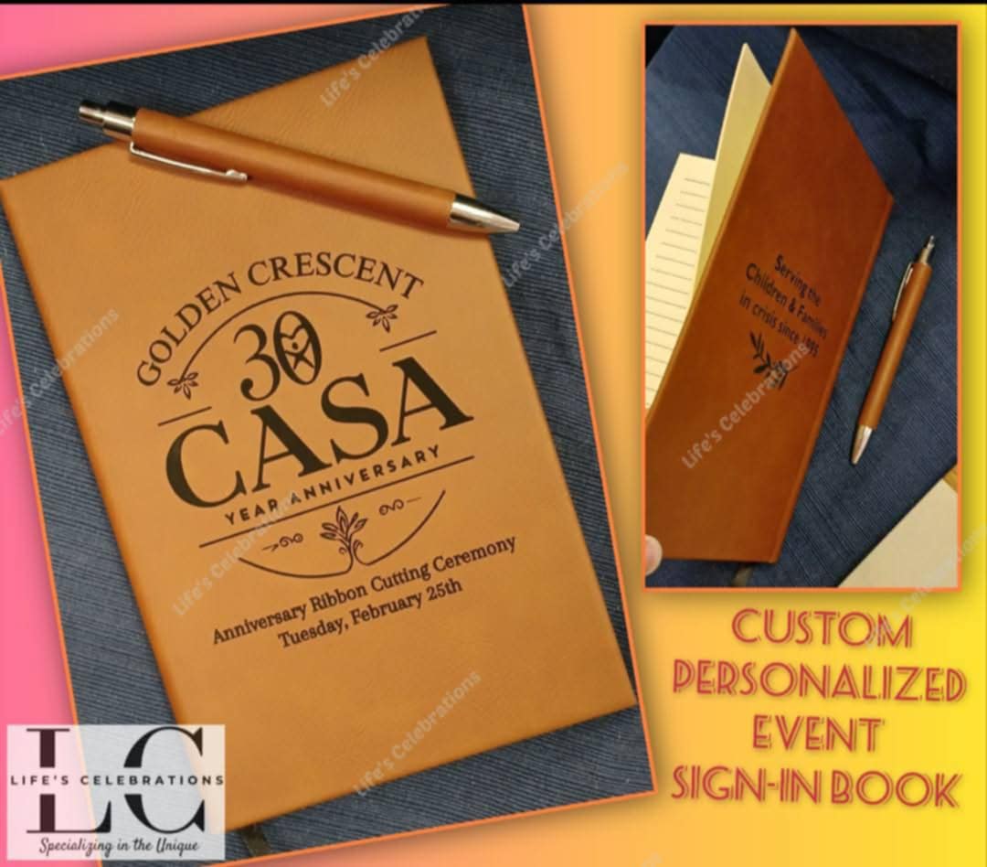 Leatherette Event Sign-In Book