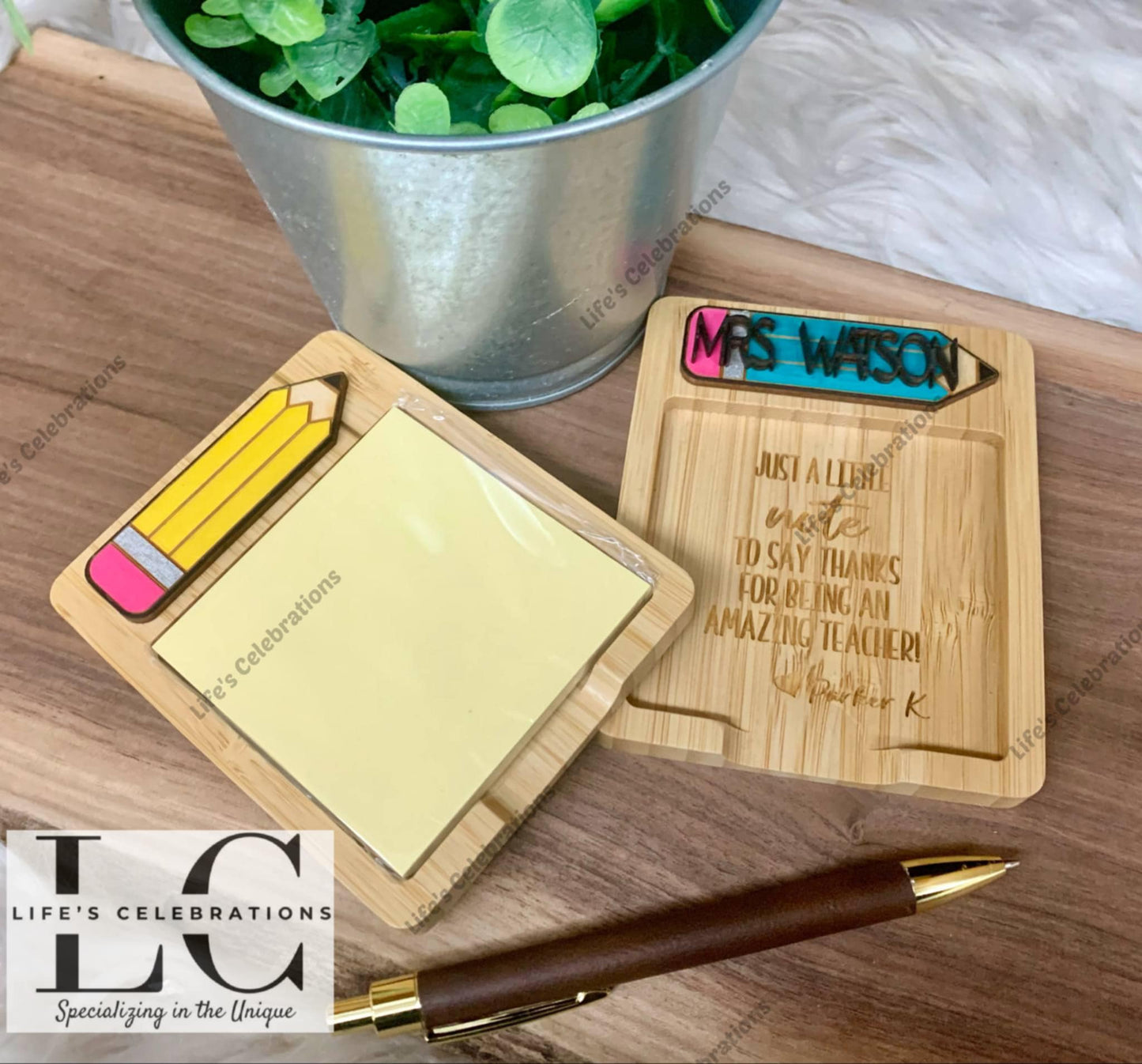 Teacher Post It Note Holder (Pencil)