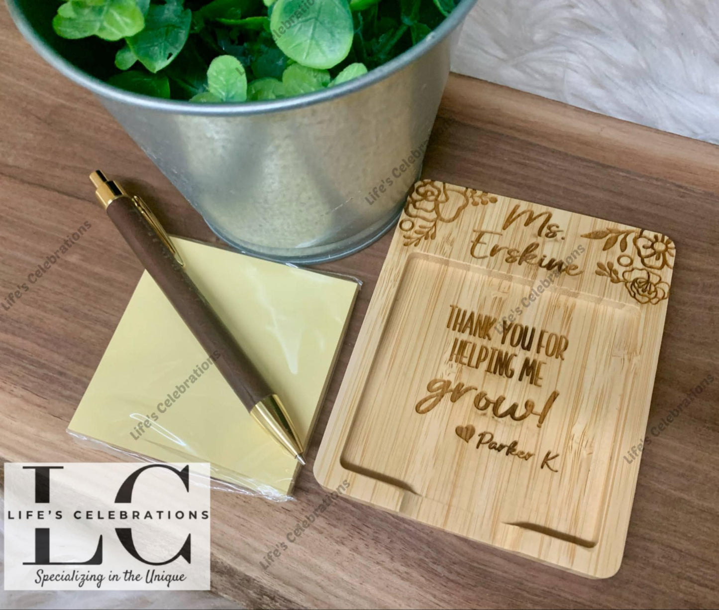 Teacher Post It Note Holder (Floral)