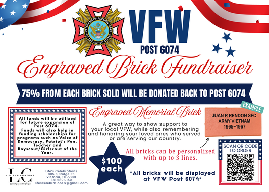 Engraved Brick - VFW Post 6074 Fundraiser