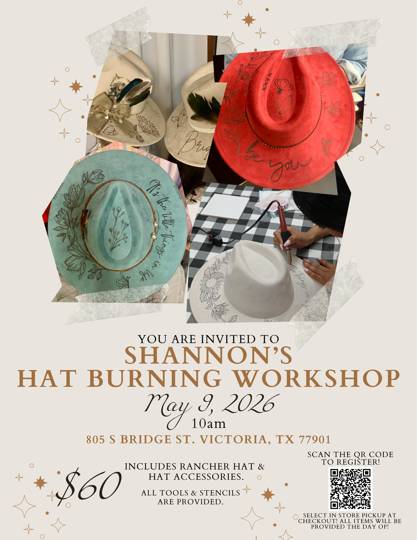 Shannon's Hat Burning Workshop